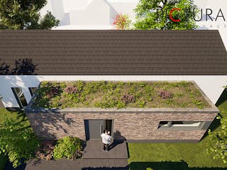Massivhaus Bungalow Modern von PICTURA creativhaus Schlüsselfertig ab 420000€, Bungalow Außenansicht 3