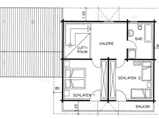Fertighaus Pinzgau von TIROLIA Ausbauhaus ab 116850€, Blockhaus Grundriss 1