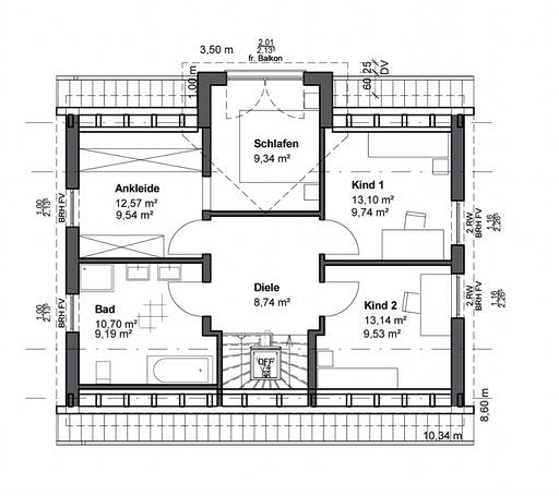 Luxhaus Planungsidee Satteldach Klassik Floorplan 2
