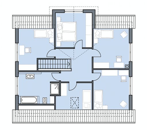 Massivhaus Behringer von Plan-Concept Massivhaus, Satteldach-Klassiker Grundriss 2