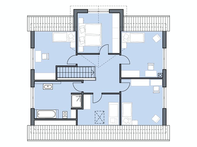 Massivhaus Behringer von Plan-Concept Massivhaus, Satteldach-Klassiker Grundriss 2