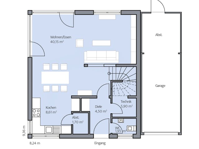 Massivhaus Escher von Plan-Concept Massivhaus, Satteldach-Klassiker Grundriss 1 Massivhaus Escher von Plan-Concept Massivhaus, Satteldach-Klassiker Grundriss 1