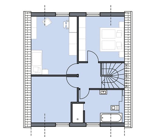 Massivhaus Escher von Plan-Concept Massivhaus, Satteldach-Klassiker Grundriss 2