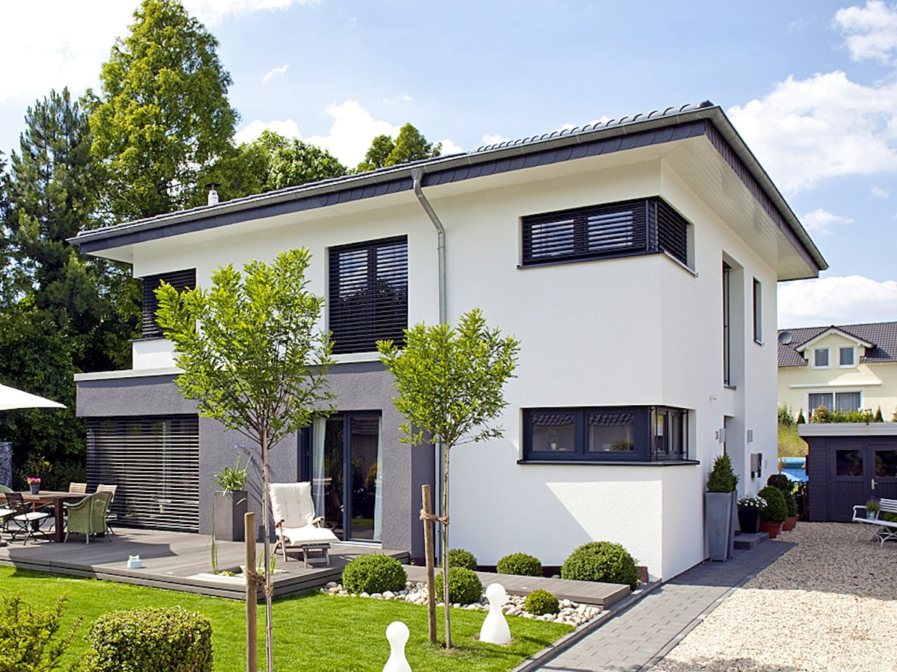 Massivhaus Freiberger von Plan-Concept Massivhaus, Stadtvilla Außenansicht 1