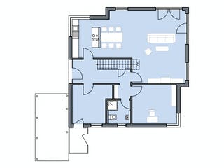 Massivhaus Freiberger von APR Hausbau, Stadtvilla Grundriss 1