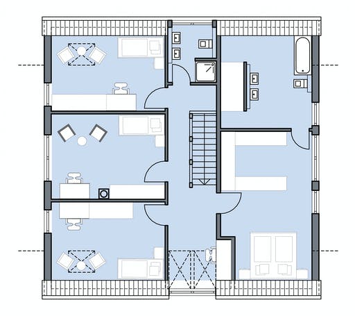 Massivhaus Götze von Plan-Concept Massivhaus, Satteldach-Klassiker Grundriss 2