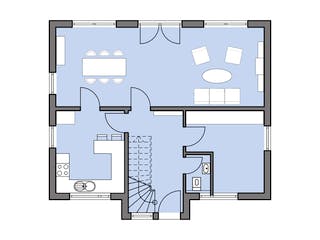 Massivhaus Paulik von Plan-Concept Massivhaus, Satteldach-Klassiker Grundriss 1