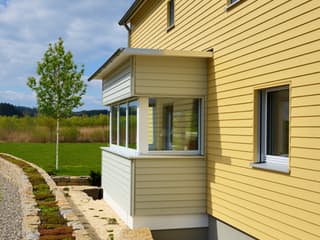 Fertighaus PlanMit S1 von Bau-Fritz, Satteldach-Klassiker Außenansicht 15