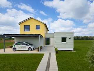 Fertighaus PlanMit S1 von Bau-Fritz, Satteldach-Klassiker Außenansicht 16