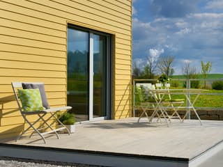 Fertighaus PlanMit S1 von Bau-Fritz, Satteldach-Klassiker Außenansicht 9