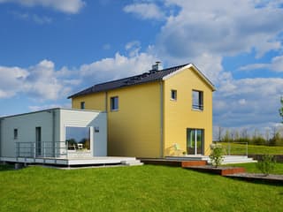 Fertighaus PlanMit S1 von Bau-Fritz, Satteldach-Klassiker Außenansicht 10