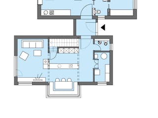 Fertighaus PlanMit S1 von Bau-Fritz, Satteldach-Klassiker Grundriss 2
