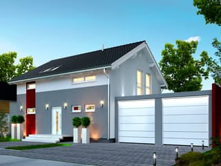 Fertighaus Point 119 A von Danwood - Österreich Schlüsselfertig ab 204300€, Satteldach-Klassiker Außenansicht 2