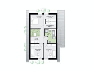 Fertighaus Point 140 A2 von Danwood Schlüsselfertig ab 220200€, Satteldach-Klassiker Grundriss 2