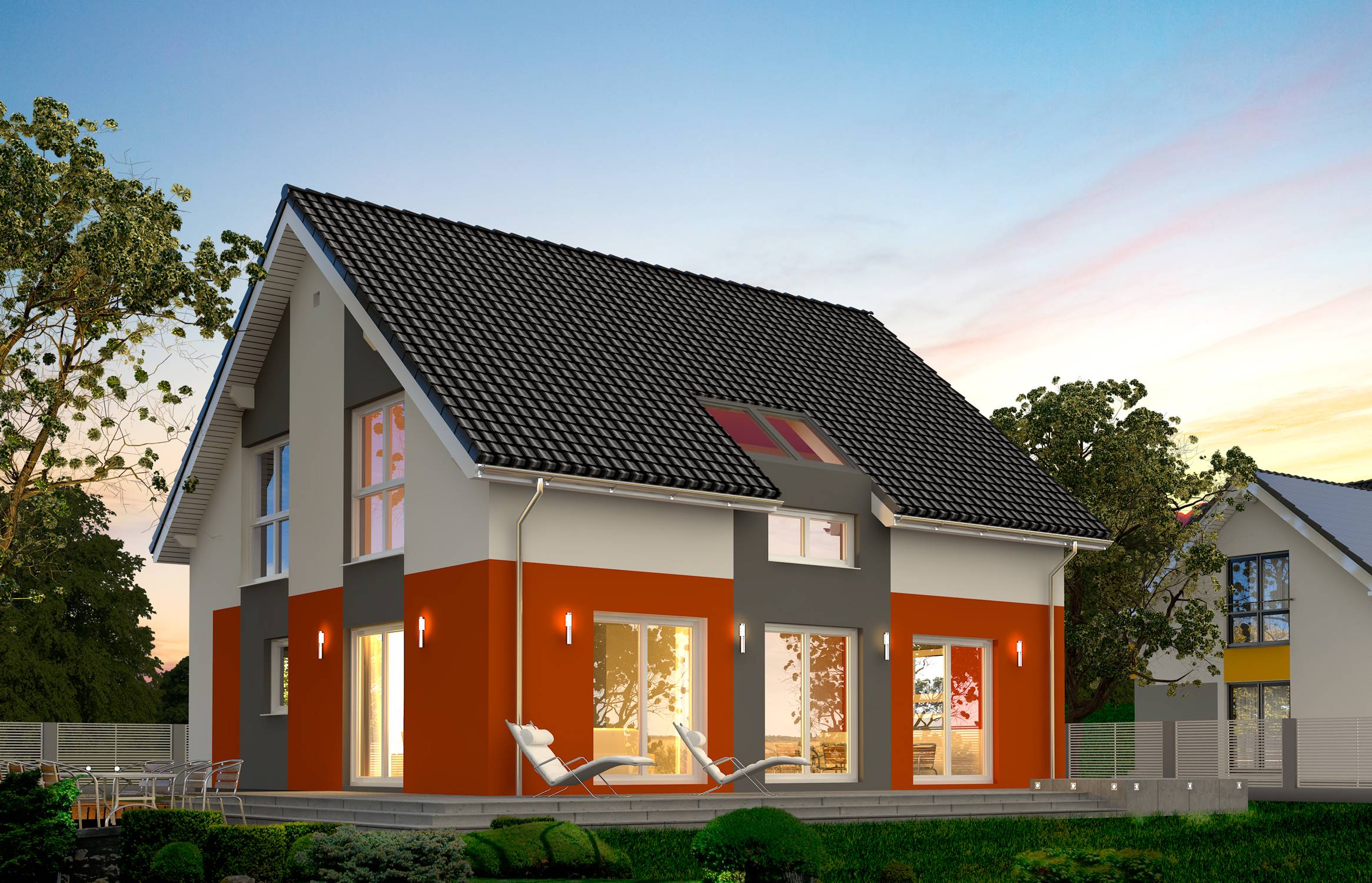 Fertighaus Point 150.17 (out) von Danwood - Österreich Schlüsselfertig ab 237600€, Satteldach-Klassiker Außenansicht 1
