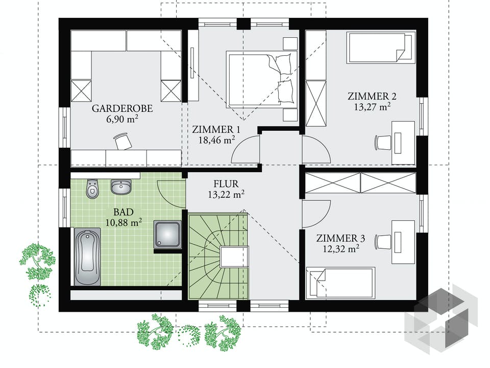 Point 150.20 von DAN-WOOD HOUSE Grundriss