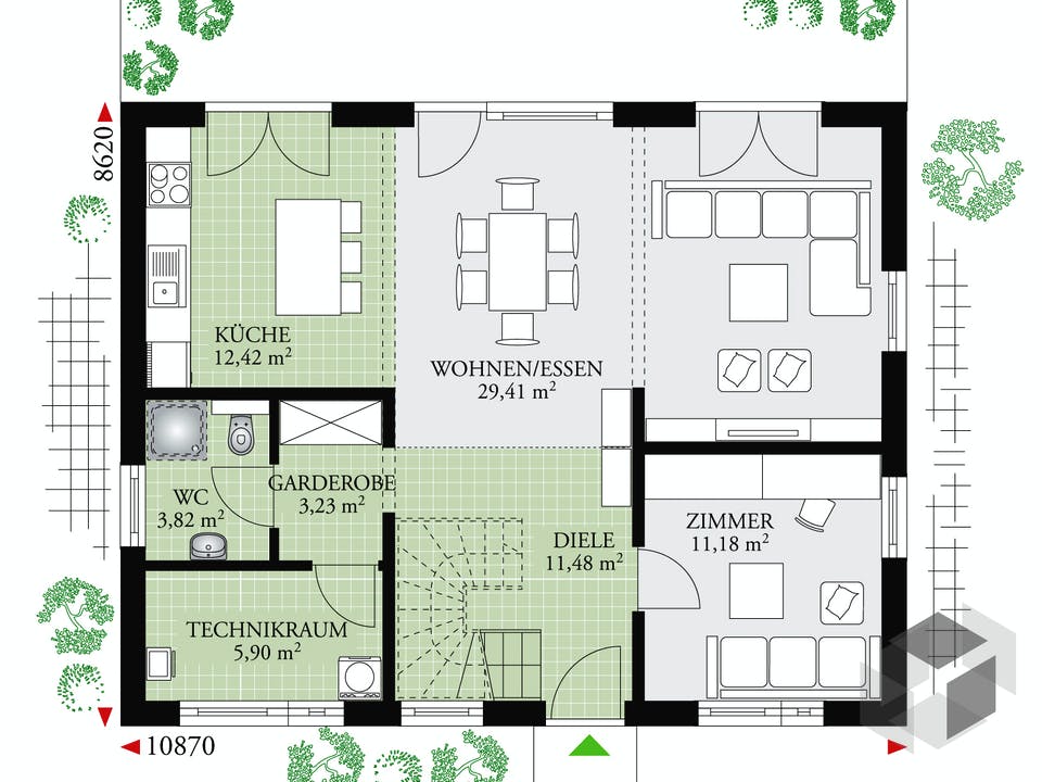 Point 150.20 von DAN-WOOD HOUSE Grundriss