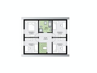 Fertighaus Point 150 von Danwood - Österreich Schlüsselfertig ab 177100€, Satteldach-Klassiker Grundriss 2