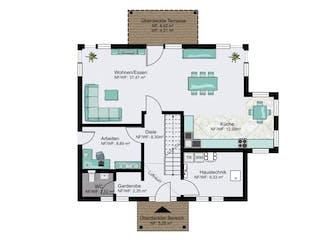 Fertighaus Potsdam von STREIF Haus, Stadtvilla Grundriss 1