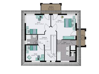 Fertighaus Potsdam von STREIF Haus, Stadtvilla Grundriss 2