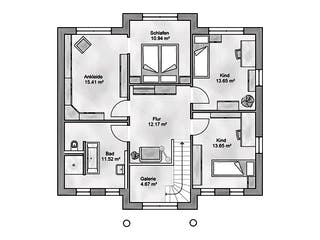 Massivhaus Praetorium von AUREA Massivhaus, Stadtvilla Grundriss 2