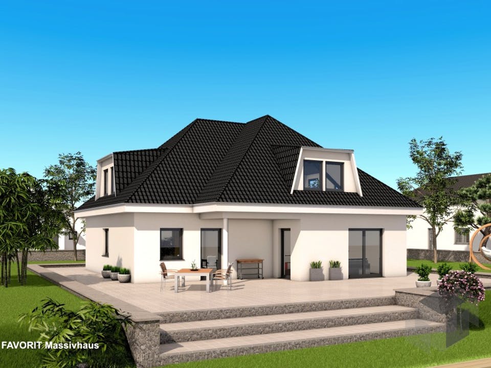 Premium 88/87 von Favorit Massivhaus Außenansicht