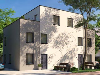 Massivhaus Pretium von AUREA Massivhaus, Cubushaus Außenansicht 2