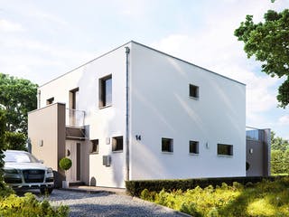 Fertighaus ProCubus 142 von ProHaus Ausbauhaus ab 229083€, Cubushaus Außenansicht 2
