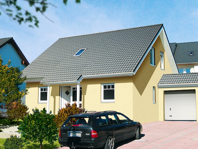 Fertighaus ProFamily 124 von ProHaus Ausbauhaus ab 155663€, Satteldach-Klassiker Außenansicht 1