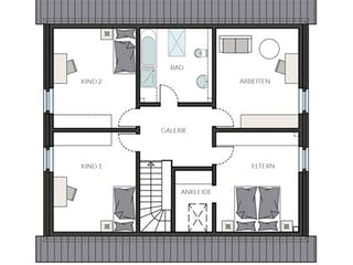 Fertighaus ProFamily 181 - Jahres-Special von ProHaus Ausbauhaus ab 199599€, Satteldach-Klassiker Grundriss 2