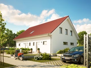 Fertighaus ProGeneration 120/86 KK von ProHaus, Satteldach-Klassiker Außenansicht 1