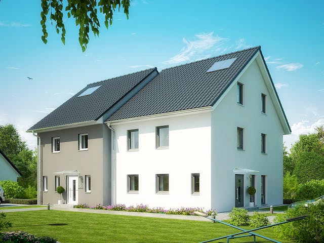 Fertighaus ProGeneration 194 von ProHaus Ausbauhaus ab 222866€, Satteldach-Klassiker Außenansicht 1