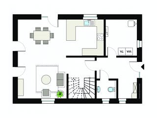 Fertighaus ProFamily 125/20 von ProHaus Schlüsselfertig ab 321657€, Satteldach-Klassiker Grundriss 1