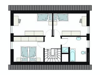 Fertighaus ProFamily 125/20 von ProHaus Schlüsselfertig ab 321657€, Satteldach-Klassiker Grundriss 2