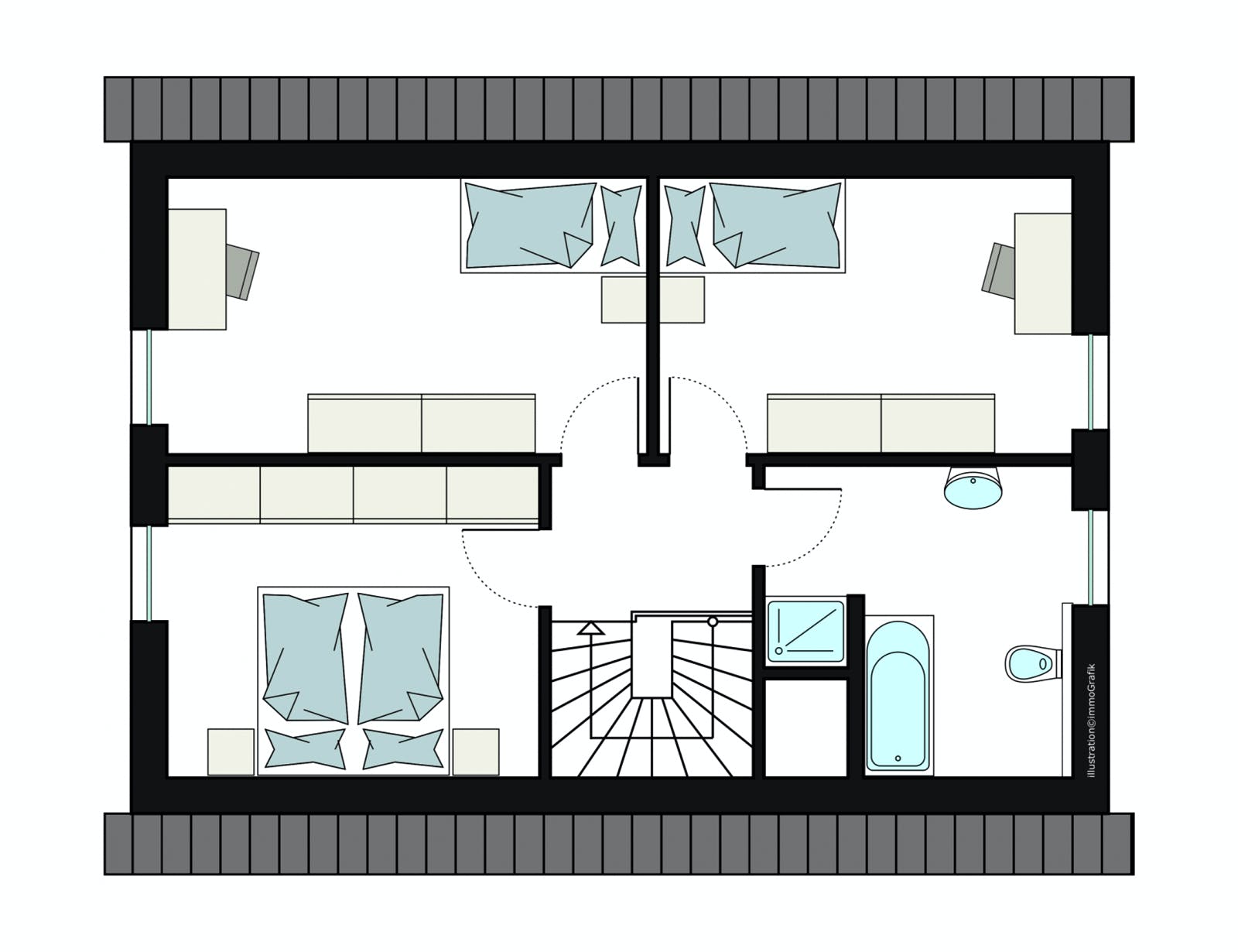 Fertighaus ProFamily 125/20 von ProHaus Schlüsselfertig ab 321657€, Satteldach-Klassiker Grundriss 2