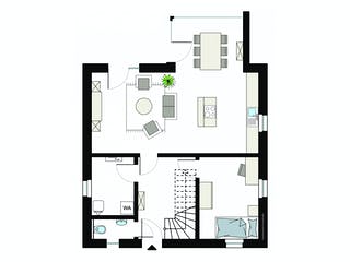Fertighaus ProFamily 130/20 von ProHaus Schlüsselfertig ab 339363€, Satteldach-Klassiker Grundriss 1