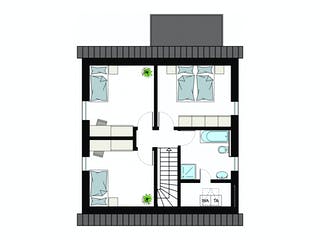 Fertighaus ProFamily 130/20 von ProHaus Schlüsselfertig ab 339363€, Satteldach-Klassiker Grundriss 2