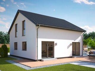 Fertighaus ProFamily 135/20 von ProHaus Schlüsselfertig ab 329471€, Satteldach-Klassiker Außenansicht 1