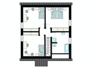 Fertighaus ProFamily 135/20 von ProHaus Schlüsselfertig ab 329471€, Satteldach-Klassiker Grundriss 2