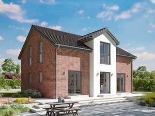 Fertighaus ProFamily 143/20 von ProHaus Schlüsselfertig ab 354966€, Satteldach-Klassiker Außenansicht 1