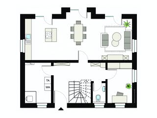 Fertighaus ProFamily 143/20 von ProHaus Schlüsselfertig ab 354966€, Satteldach-Klassiker Grundriss 1
