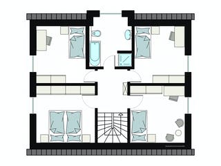 Fertighaus ProFamily 143/20 von ProHaus Schlüsselfertig ab 354966€, Satteldach-Klassiker Grundriss 2