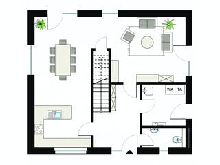 Fertighaus ProFamily 150/20 von ProHaus Schlüsselfertig ab 363928€, Satteldach-Klassiker Grundriss 1