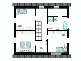 Fertighaus ProFamily 150/20 von ProHaus Schlüsselfertig ab 363928€, Satteldach-Klassiker Grundriss 2