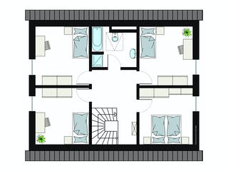 Fertighaus Pro Family 156/20 von ProHaus Schlüsselfertig ab 353712€, Satteldach-Klassiker Grundriss 2