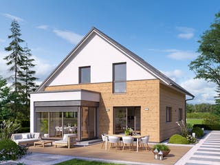 Fertighaus ProFamily 160/20 von ProHaus Schlüsselfertig ab 375787€, Satteldach-Klassiker Außenansicht 1