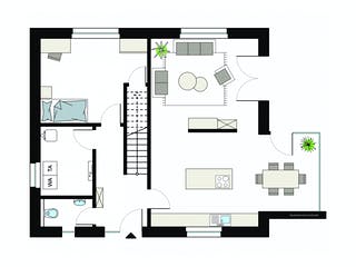 Fertighaus ProFamily 160/20 von ProHaus Schlüsselfertig ab 375787€, Satteldach-Klassiker Grundriss 1