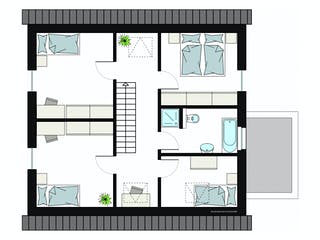 Fertighaus ProFamily 160/20 von ProHaus Schlüsselfertig ab 375787€, Satteldach-Klassiker Grundriss 2
