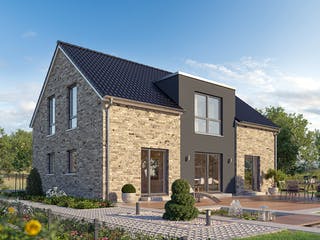 Fertighaus ProFamily 165/20 von ProHaus Schlüsselfertig ab 376446€, Satteldach-Klassiker Außenansicht 1