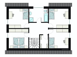 Fertighaus ProFamily 165/20 von ProHaus Schlüsselfertig ab 376446€, Satteldach-Klassiker Grundriss 2